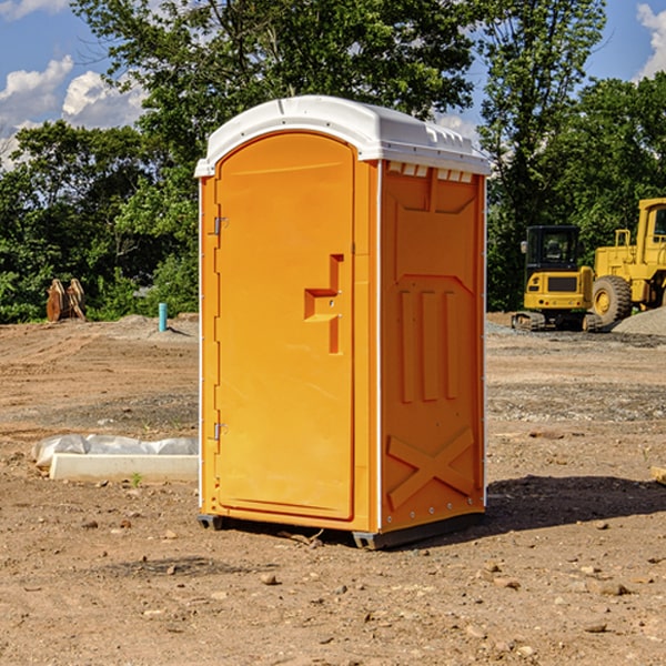 how often are the porta potties cleaned and serviced during a rental period in Burchard